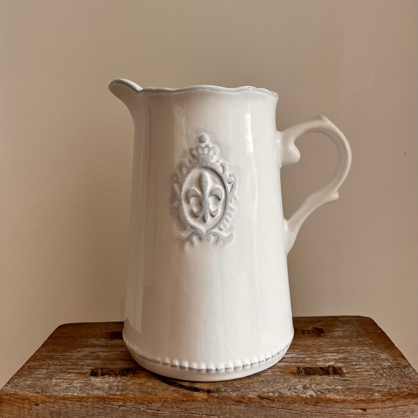Cottage Ceramic Jug in Soft White