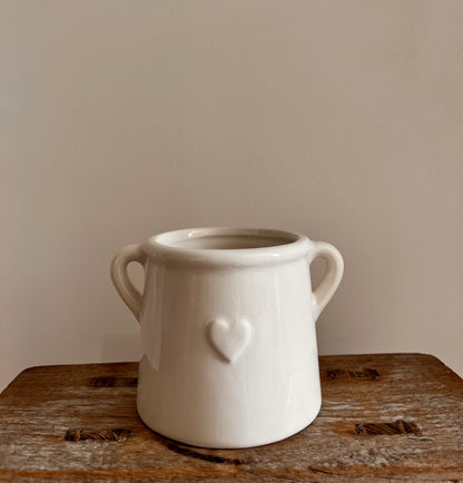 Ceramic Heart Vase – Petite Cottage Jug